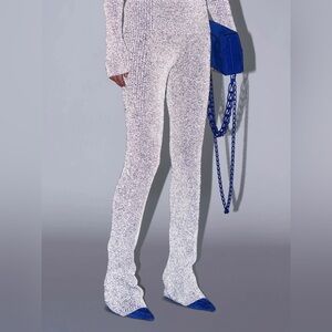 Dion Lee Light Reflective Rib Pant Silver